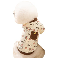 HKM-061523 Cozy Velvet Bear-Inspired Pet Clothing with Warm Pockets for Cats and Dogs