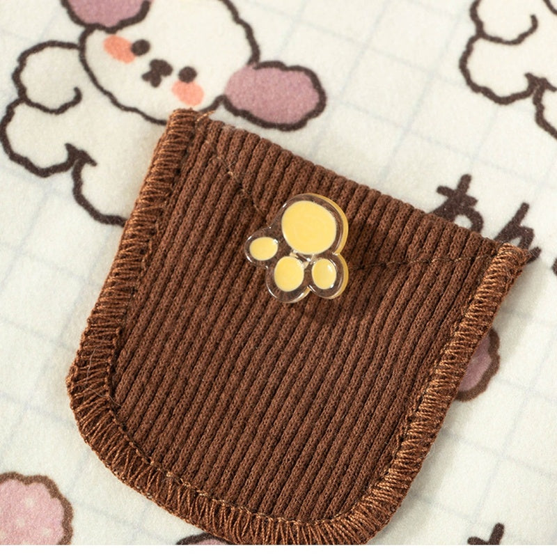 HKM-061523 Cozy Velvet Bear-Inspired Pet Clothing with Warm Pockets for Cats and Dogs