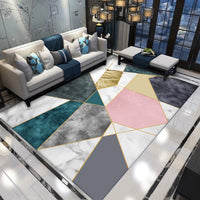 HKM-061587 Nordic Light Printed Geometric Carpet Mat - 400mm x 600mm, Machine Washable, Available in Multiple Styles