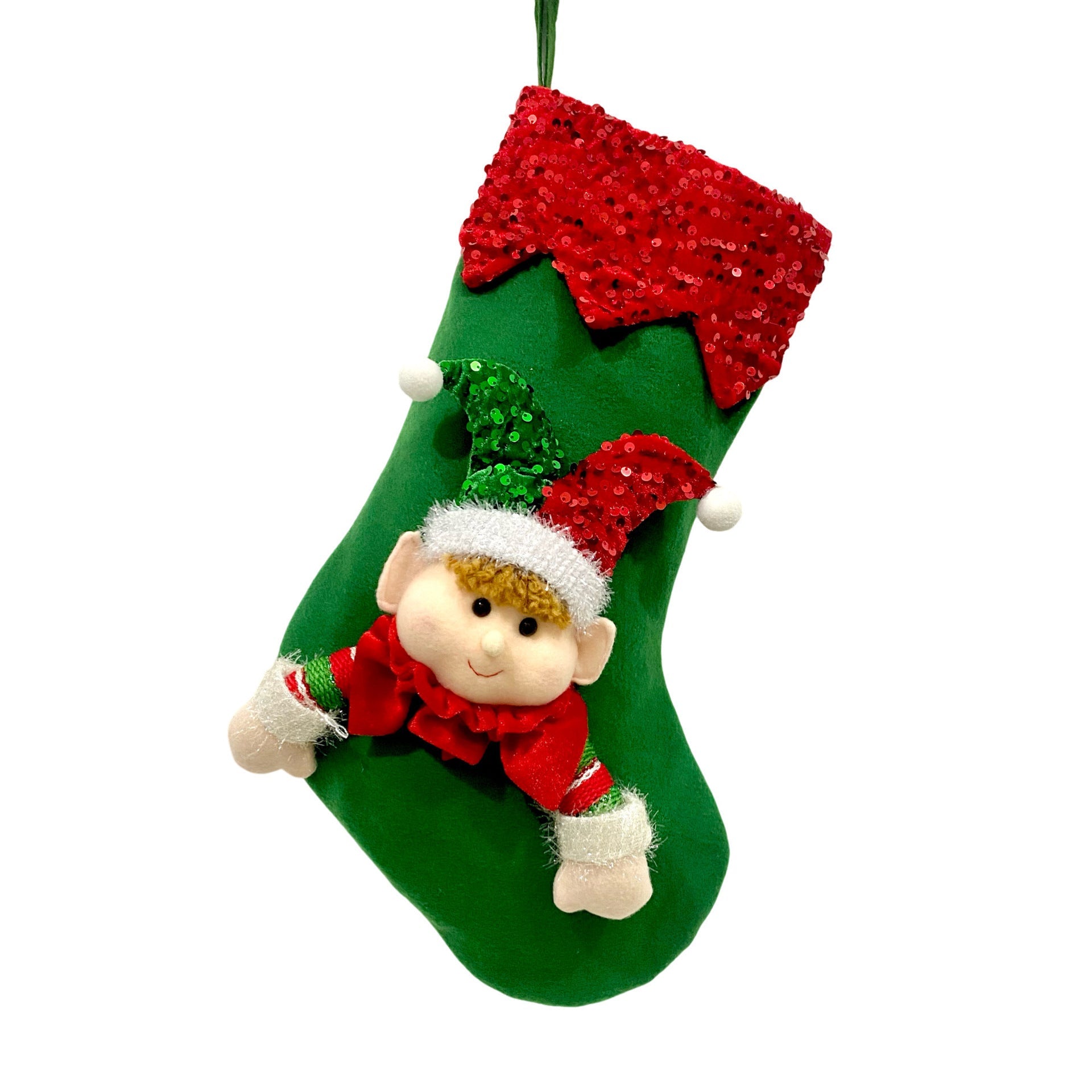 HKM-061651 Christmas Kitchen Window Decoration Holy Gift Bag - Cloth, 45cm Length