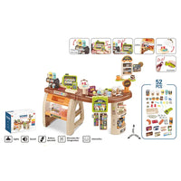 HKM-061715 Electric Children's Cash Register Supermarket Toy 52-Piece Educational Playset for Ages 2-7
