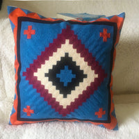 HKM-062099 Three-Dimensional Geometric Cotton Cushion Cover - Retro Nostalgia Style, 45x45 cm
