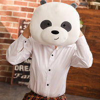 HKM-062163 Panda Plush Hand Warming Pillow with Soft Down Cotton Filling