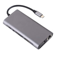 HKM-062419 11-in-1 Type-C Docking Station with HDMI and Network Card - All-in-One Converter