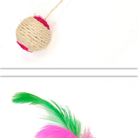 HKM-062483 Pet Toy Cat Sisal Shuttlecock
