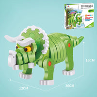 HKM-062611 3D DIY EVA Dinosaur Puzzle Blocks Set for Kids - 200 Pieces Educational Toy
