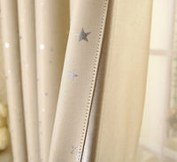 HKM-062739 Star Print Acrylic Perforated Curtain - Elegant Decoration for Your Space