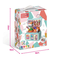 HKM-062867 Blue Kitchen Play Set for Toddlers Age 2-7 - Pretend Cooking Toys for Kids