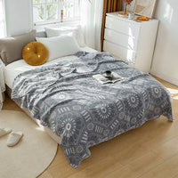 HKM-062867 Terry Quilted Soft Cotton Quilt in Various Colors and Patterns - Double Thin Design, 150cm x 200cm, 200cm x 230cm