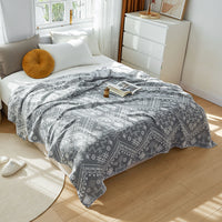 HKM-062867 Terry Quilted Soft Cotton Quilt in Various Colors and Patterns - Double Thin Design, 150cm x 200cm, 200cm x 230cm
