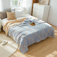 HKM-062867 Terry Quilted Soft Cotton Quilt in Various Colors and Patterns - Double Thin Design, 150cm x 200cm, 200cm x 230cm