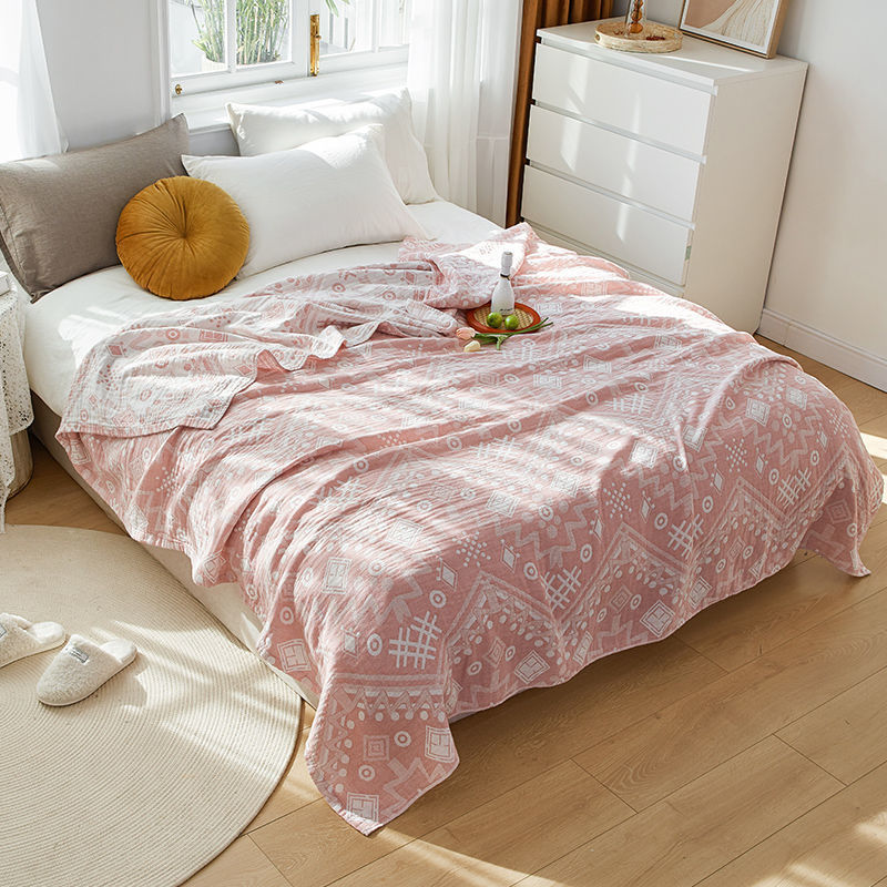 HKM-062867 Terry Quilted Soft Cotton Quilt in Various Colors and Patterns - Double Thin Design, 150cm x 200cm, 200cm x 230cm