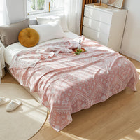 HKM-062867 Terry Quilted Soft Cotton Quilt in Various Colors and Patterns - Double Thin Design, 150cm x 200cm, 200cm x 230cm