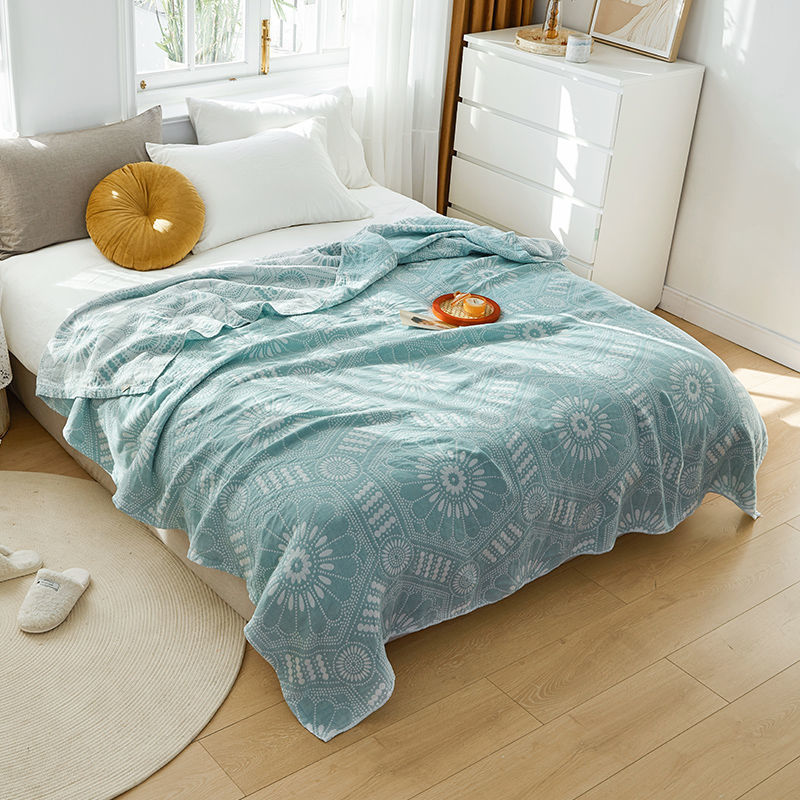 HKM-062867 Terry Quilted Soft Cotton Quilt in Various Colors and Patterns - Double Thin Design, 150cm x 200cm, 200cm x 230cm