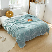 HKM-062867 Terry Quilted Soft Cotton Quilt in Various Colors and Patterns - Double Thin Design, 150cm x 200cm, 200cm x 230cm