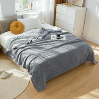 HKM-062867 Terry Quilted Soft Cotton Quilt in Various Colors and Patterns - Double Thin Design, 150cm x 200cm, 200cm x 230cm