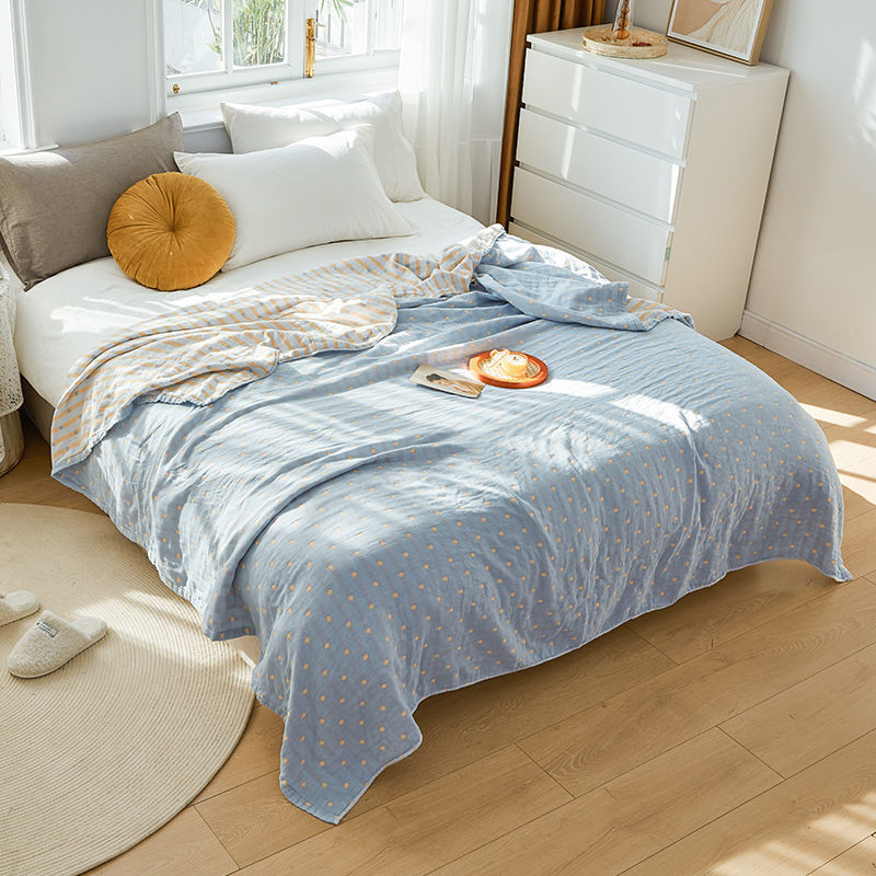 HKM-062867 Terry Quilted Soft Cotton Quilt in Various Colors and Patterns - Double Thin Design, 150cm x 200cm, 200cm x 230cm