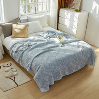 HKM-062867 Terry Quilted Soft Cotton Quilt in Various Colors and Patterns - Double Thin Design, 150cm x 200cm, 200cm x 230cm