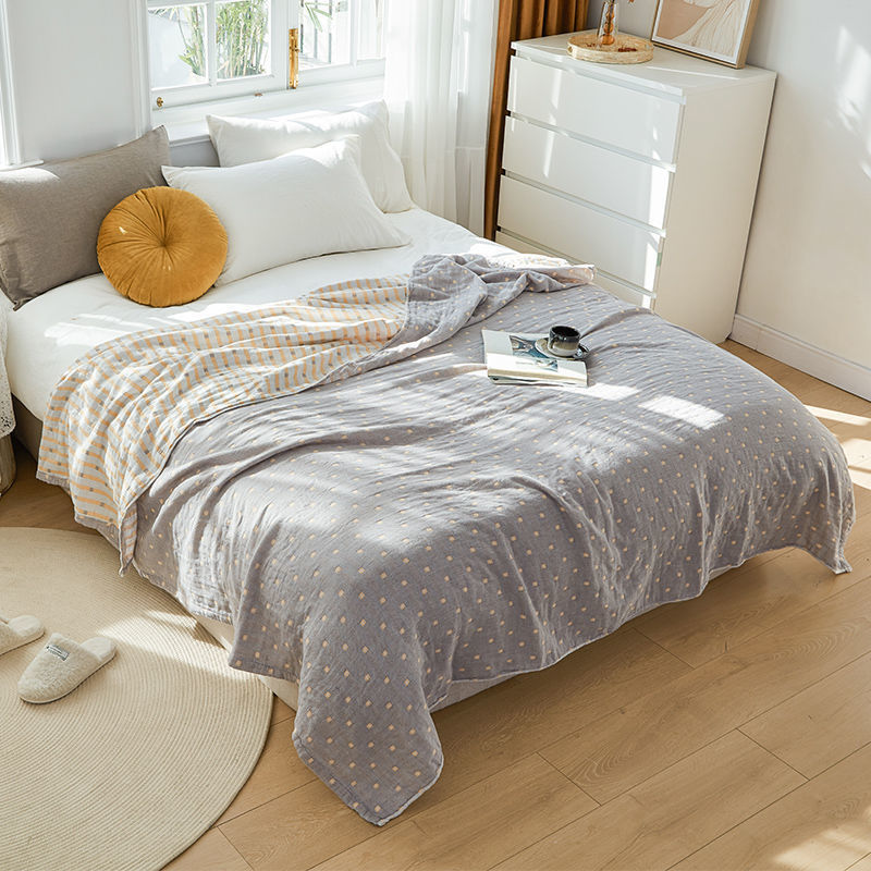 HKM-062867 Terry Quilted Soft Cotton Quilt in Various Colors and Patterns - Double Thin Design, 150cm x 200cm, 200cm x 230cm