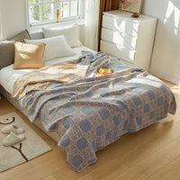 HKM-062867 Terry Quilted Soft Cotton Quilt in Various Colors and Patterns - Double Thin Design, 150cm x 200cm, 200cm x 230cm