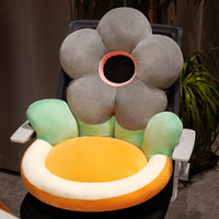 HKM-062931 Floral Pattern Half-pack Waist Support Plush Cushion, Available in Sunflower and Various Colors
