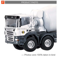 HKM-062995 Kids Diecast Concrete Mixer Truck Toy, 1:50 Scale Metal Model for Ages 5-13