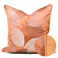 HKM-062995 Light Luxury Khaki and Orange Pillow Collection - Various Sizes and Fill Options