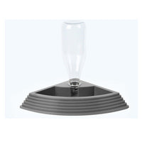 HKM-063059 Fan-Shaped Reptile Feeding Tray with Automatic Water Fountain - Food Grade ABS