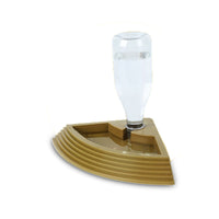 HKM-063059 Fan-Shaped Reptile Feeding Tray with Automatic Water Fountain - Food Grade ABS