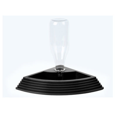 HKM-063059 Fan-Shaped Reptile Feeding Tray with Automatic Water Fountain - Food Grade ABS