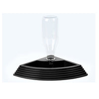 HKM-063059 Fan-Shaped Reptile Feeding Tray with Automatic Water Fountain - Food Grade ABS
