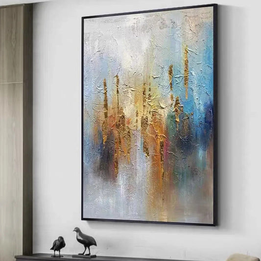 HKM-063123 Handmade Modern Abstract Oil Painting Canvas Wall Art for Home Decoration - Frameless Unstretched Design