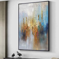 HKM-063123 Handmade Modern Abstract Oil Painting Canvas Wall Art for Home Decoration - Frameless Unstretched Design