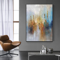 HKM-063123 Handmade Modern Abstract Oil Painting Canvas Wall Art for Home Decoration - Frameless Unstretched Design