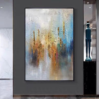 HKM-063123 Handmade Modern Abstract Oil Painting Canvas Wall Art for Home Decoration - Frameless Unstretched Design