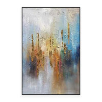 HKM-063123 Handmade Modern Abstract Oil Painting Canvas Wall Art for Home Decoration - Frameless Unstretched Design