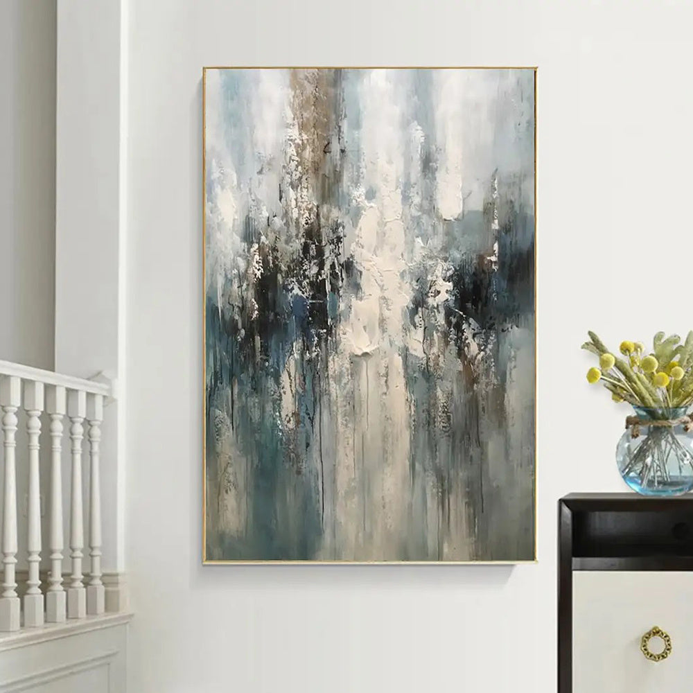HKM-063123 Handmade Modern Abstract Oil Painting Canvas Wall Art for Home Decoration - Frameless Unstretched Design