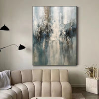 HKM-063123 Handmade Modern Abstract Oil Painting Canvas Wall Art for Home Decoration - Frameless Unstretched Design