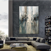 HKM-063123 Handmade Modern Abstract Oil Painting Canvas Wall Art for Home Decoration - Frameless Unstretched Design