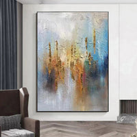HKM-063123 Handmade Modern Abstract Oil Painting Canvas Wall Art for Home Decoration - Frameless Unstretched Design