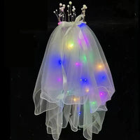 HKM-063187 Luminous Deer Antler Headband with Colorful LED Lights for Kids and Adults