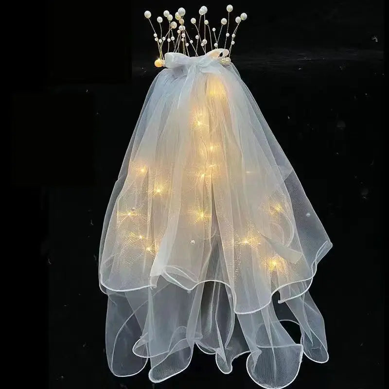 HKM-063187 Luminous Deer Antler Headband with Colorful LED Lights for Kids and Adults