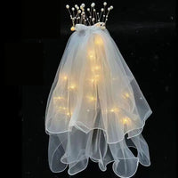 HKM-063187 Luminous Deer Antler Headband with Colorful LED Lights for Kids and Adults