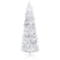 HKM-063315 6.5ft White Christmas Tree with 250 Warm Lights, 719 Branches, Easy Assembly, PVC Material