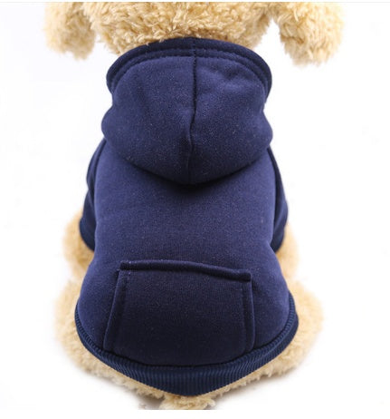 HKM-063443 Cozy Polyester Sweatshirt for Dogs and Cats - Thin, Versatile with Pockets, Perfect for All Seasons