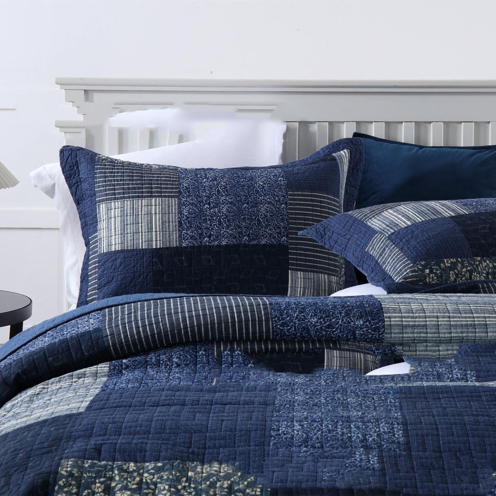 HKM-063507 Pure Cotton Plant and Flower Pattern Summer Duvet Set - 3-Piece Bedding Ensemble 230x250cm/250x270cm