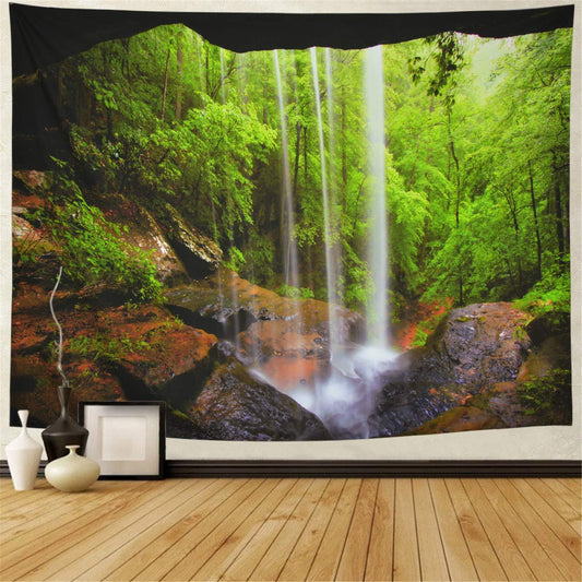 HKM-063891 Large Natural Forest Tapestry - Bohemian Wall Hanging for Home, Yoga, Picnic, and Decor