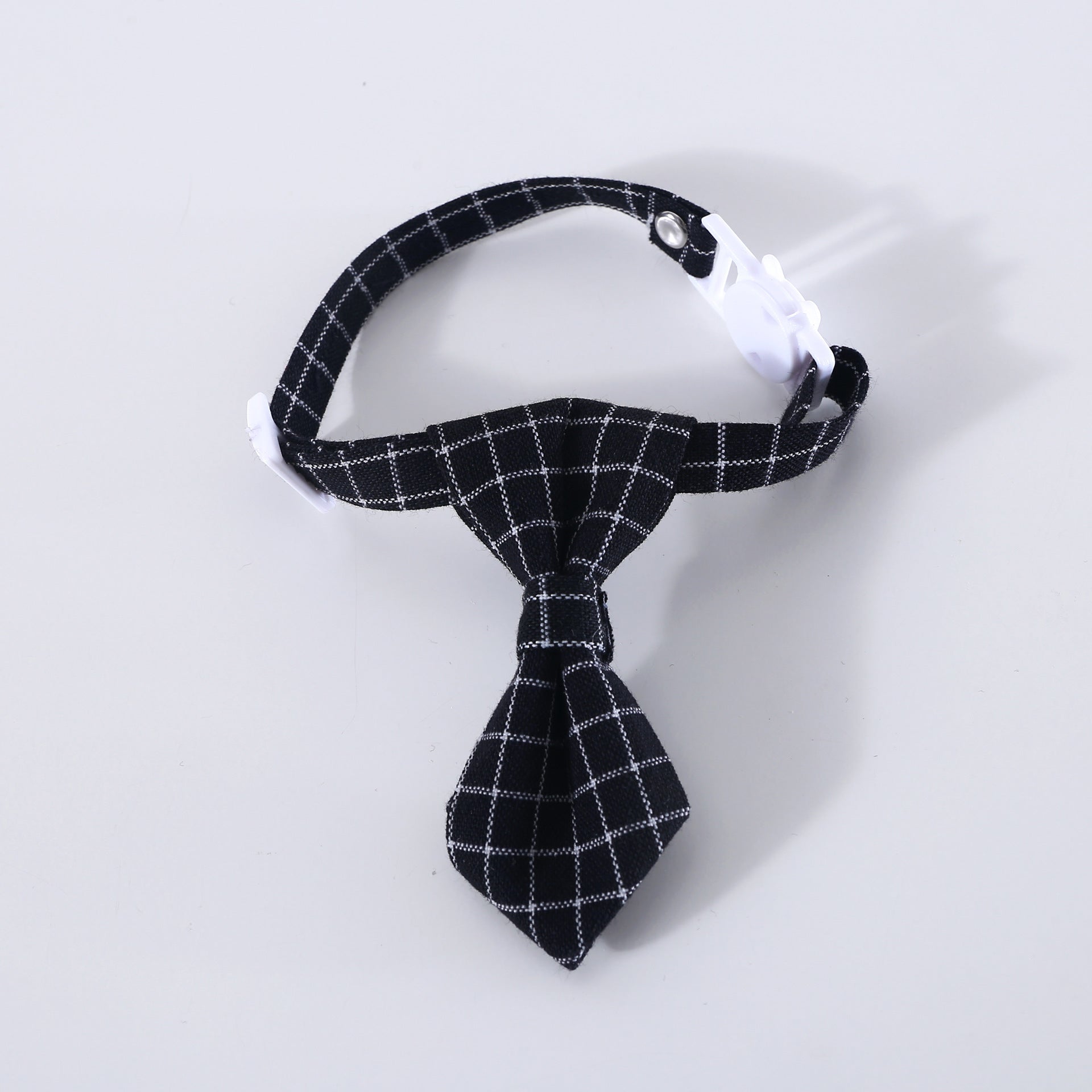 HKM-063891 Pet British Style Plaid Bow Tie And Tie Adjustable Collar Accessories