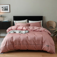 HKM-064019 Embroidered Cotton Four-Piece Bedding Set for 1.5m and 1.8m Beds
