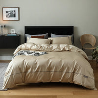 HKM-064019 Embroidered Cotton Four-Piece Bedding Set for 1.5m and 1.8m Beds